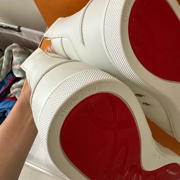 Christian Louboutin White High-Top Men's Shoes size 45 1/2 - Picture 11 of 15